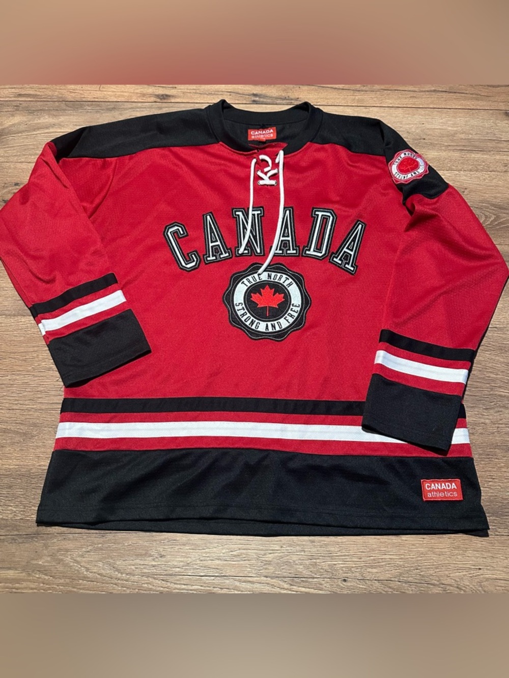 Canada Athletics “True North Strong and Free” Hockey Jersey Size XL‎